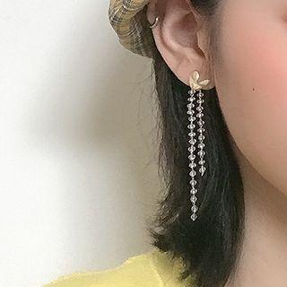 Heart Dropped Earring 1 Pair - Cf1621 - Gold Heart - Silver - One Size