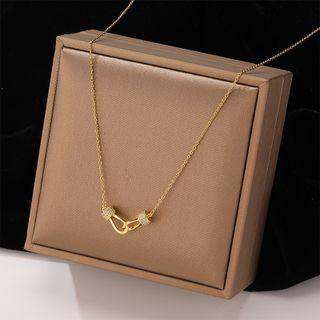 Double Loop Necklace Gold - One Size