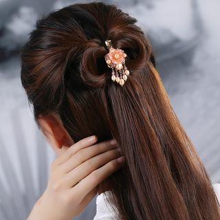Faux Pearl Fringed Hair Clip As Shown In Figure - One Size