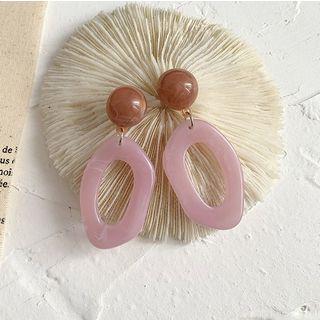 Bead Drop Earring 1 Pair - Pink - One Size