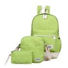 Set Of 3: Dotted Canvas Backpack + Shoulder Bag + Pouch