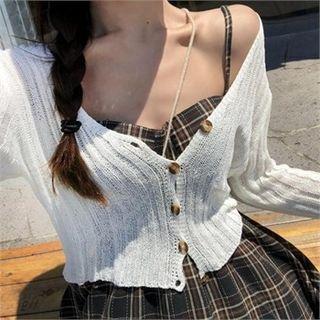 V-neck Cropped Summer Cardigan