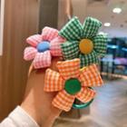 Flower Plaid Hair Tie
