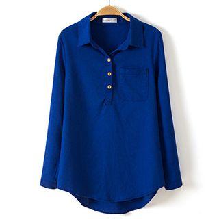 Half-placket Long-sleeve Shirt