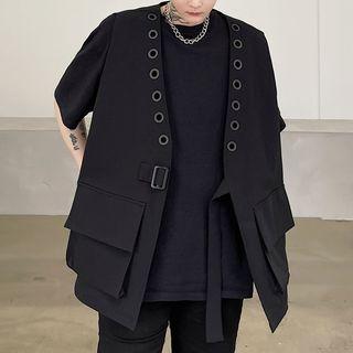 Buckled Eyelet Vest