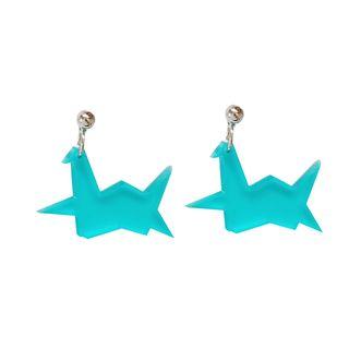 Acrylic Origami-style Bird Dangle Earring