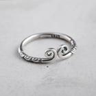 Monkey King Sterling Silver Open Ring Silver - One Size
