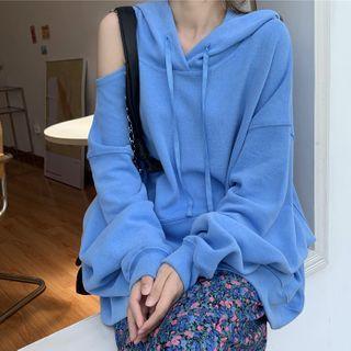 Cold-shoulder Oversize Hoodie