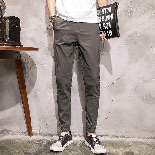 Slim-fit Gather Cuff Pants