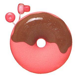 Zumreed Donuts Earphone (cord Wrap + Earphones) (strawberry Chocolate)
