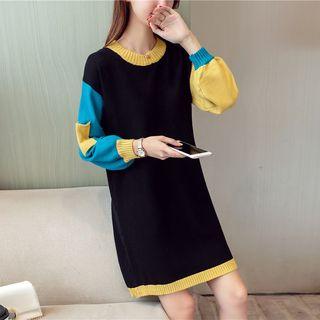 Long-sleeve Pocketed Sweater Dress