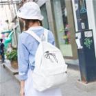 Bow Embroidered Backpack