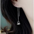 S925 Silver Beaded Threader Single Earring 1 Piece Only - One Size