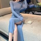 Long-sleeve Slit Midi Bodycon Dress / Sleeveless Dress / Short-sleeve Dress