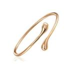 Fashion Simple Plated Gold Water Drop-shaped Bangle Golden - One Size