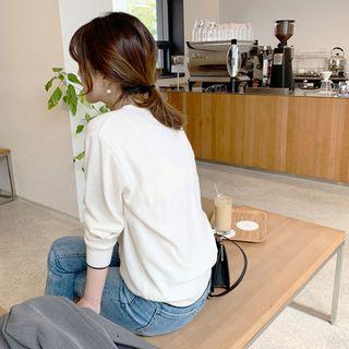 V-neck Piped Knit Cardigan