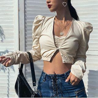 Set: Cropped Blouse + Bandeau