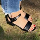 Block-heel Double-strap Sandals