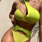 One-shoulder Cut-out Bikini