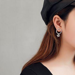 Rhinestone Non-matching Star Earring