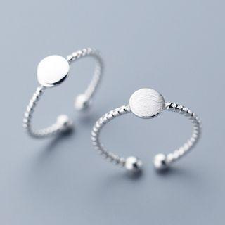 925 Sterling Silver Disc Open Ring