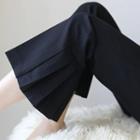 Pleat-hem Fleece-lined Dress Pants