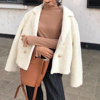 Double Breasted Fleece Jacket