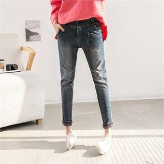 Fleece Lined Tapered Jeans