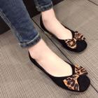 Leopard Print Panel Square-toe Block Heel Pumps