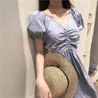 Puff Short-sleeve A-line Dress