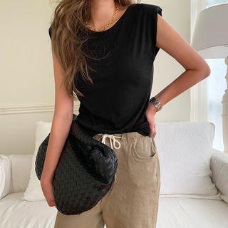 Padded Shoulder Tank Top