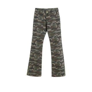 Camo Print Bootcut Pants