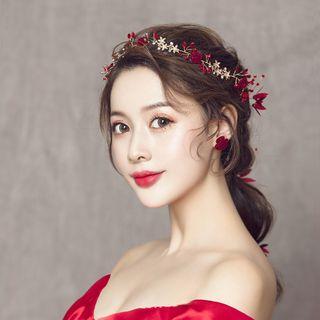 Bridal Rose Headpiece / Earring / Set