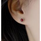 Square Beaded Stud Earring 1 Pair - As Shown In Figure - One Size