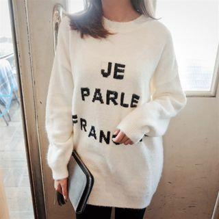 Lettering Long Sweater