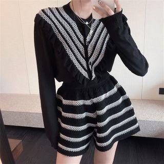 Ruffle Trim Blouse / Skorts
