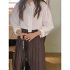 Half-placket Hidden-button Shirt