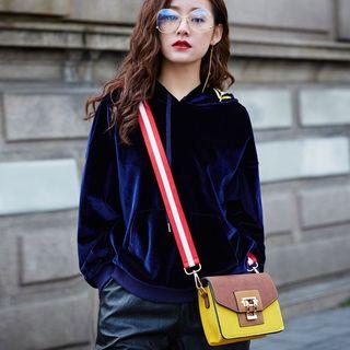 Velvet Embroidered Hoodie