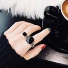 Disc & Alloy Chain Open Ring