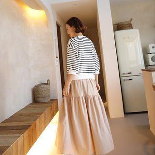 2-in-1 Stripe Sweatshirt Dress