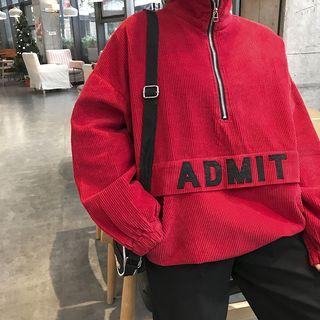 Zip Front Corduroy Top