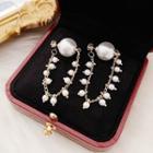 Faux Pearl Chain Dangle Earring 1 Pair - As Shown In Figure - One Size