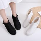 Frog-button Chunky-heel Hanfu Short Boots