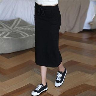 Brushed-fleece Lined Long Skirt