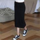 Brushed-fleece Lined Long Skirt