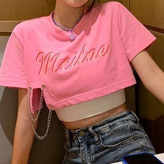 Crop Tank Top / Short-sleeve Lettering Cropped T-shirt