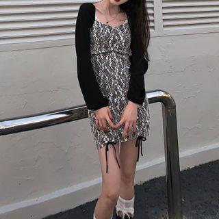 Floral Lace Mini Bodycon Dress