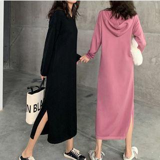 Midi Knitted Hoodie Dress