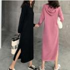 Midi Knitted Hoodie Dress