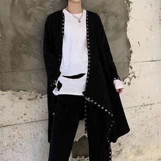 Rivet Sashed Coat Black - One Size